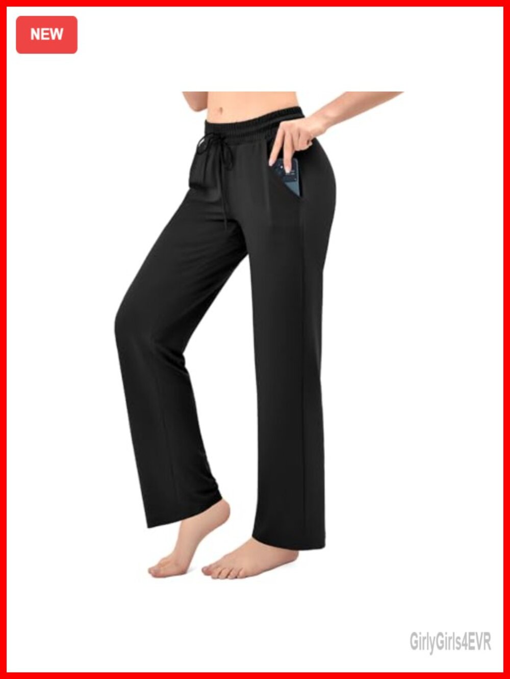 Wide Leg Sweatpants with Pockets Drawstring